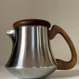 Rémy Letang stainless steel teapot, vintage design, 60s and 70s