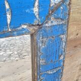 Old Art Deco mirror in Burmese teak