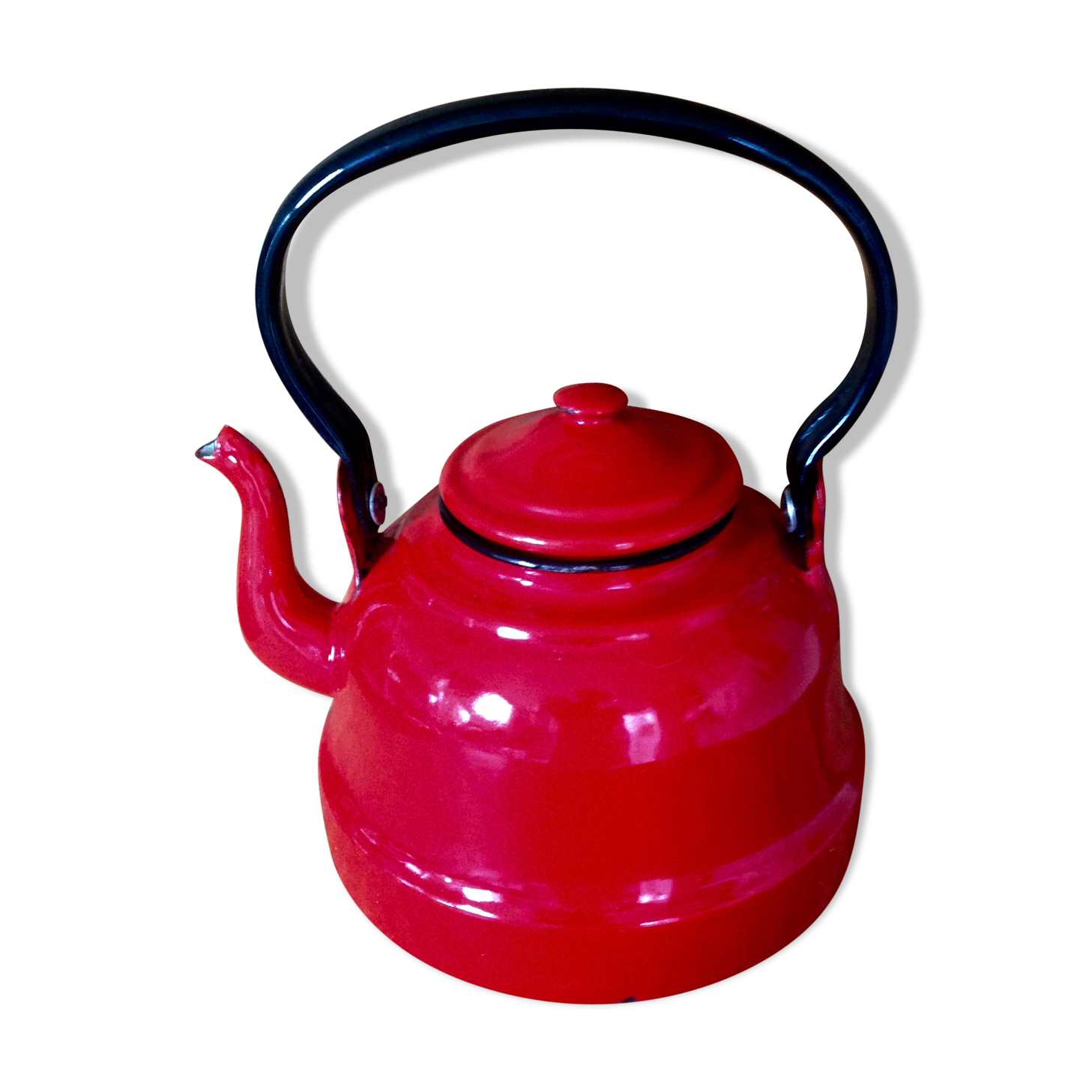 Vintage enameled kettle