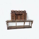 Important bird cage - aviary representing a house early 20th century l 158 cm