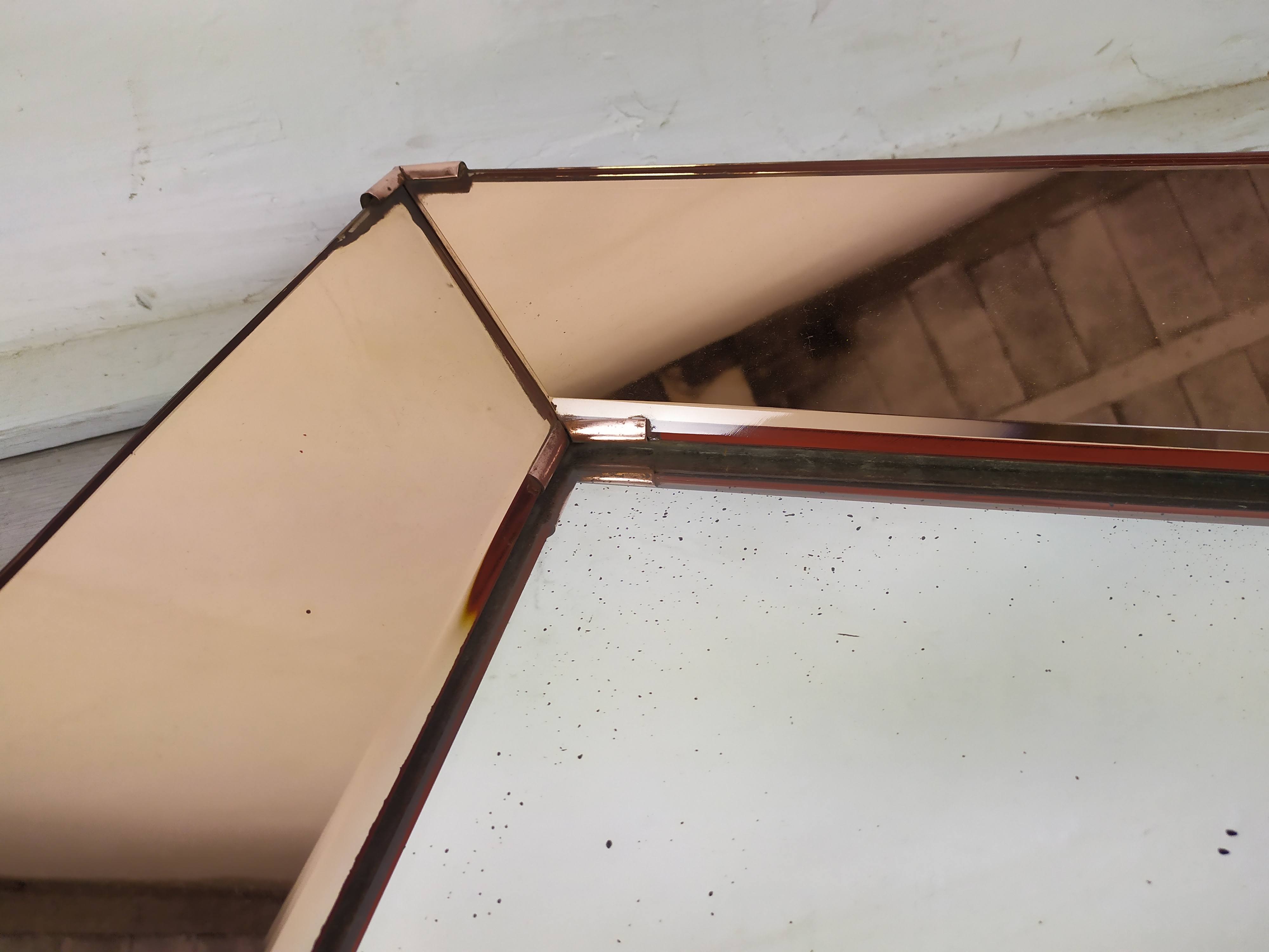 Pink art deco mirror