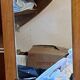Armoire en chêne avec miroir penderie étagère modulable dont un tiroir