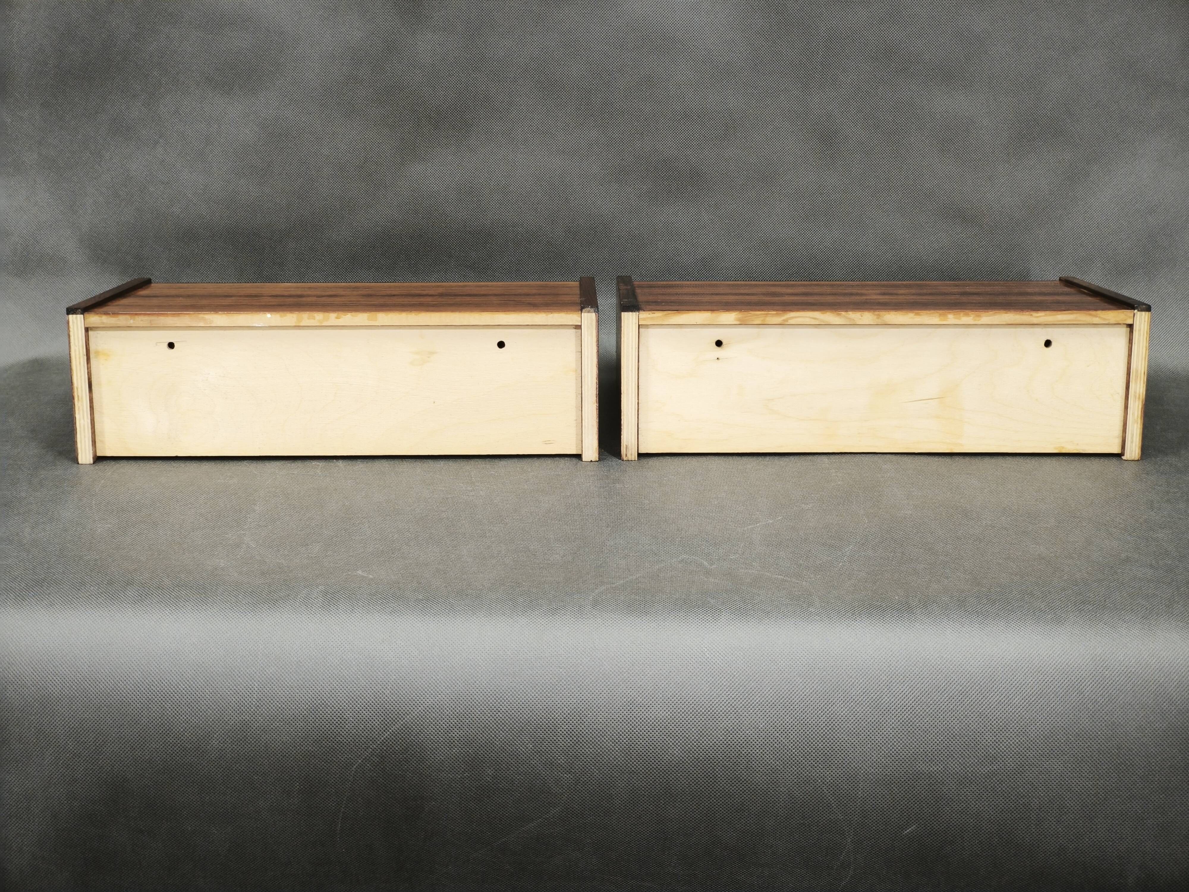Pair of Danish Rosewood Floating Bedside Tables, 1960s