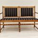 Années 1950, banquette-canapé scandinave, bois de frêne, laine, état d'origine.