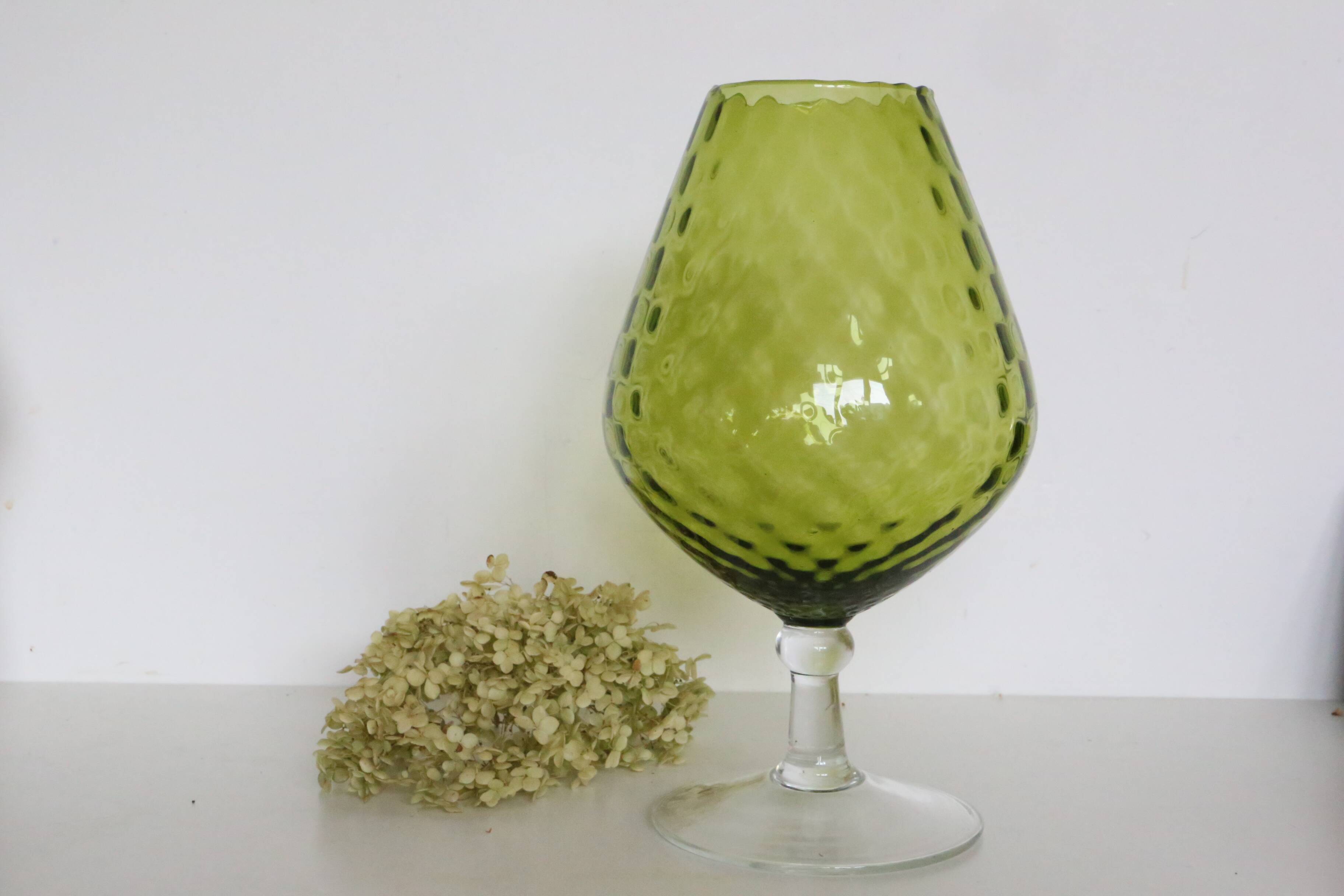 Empoli glass vase, vintage