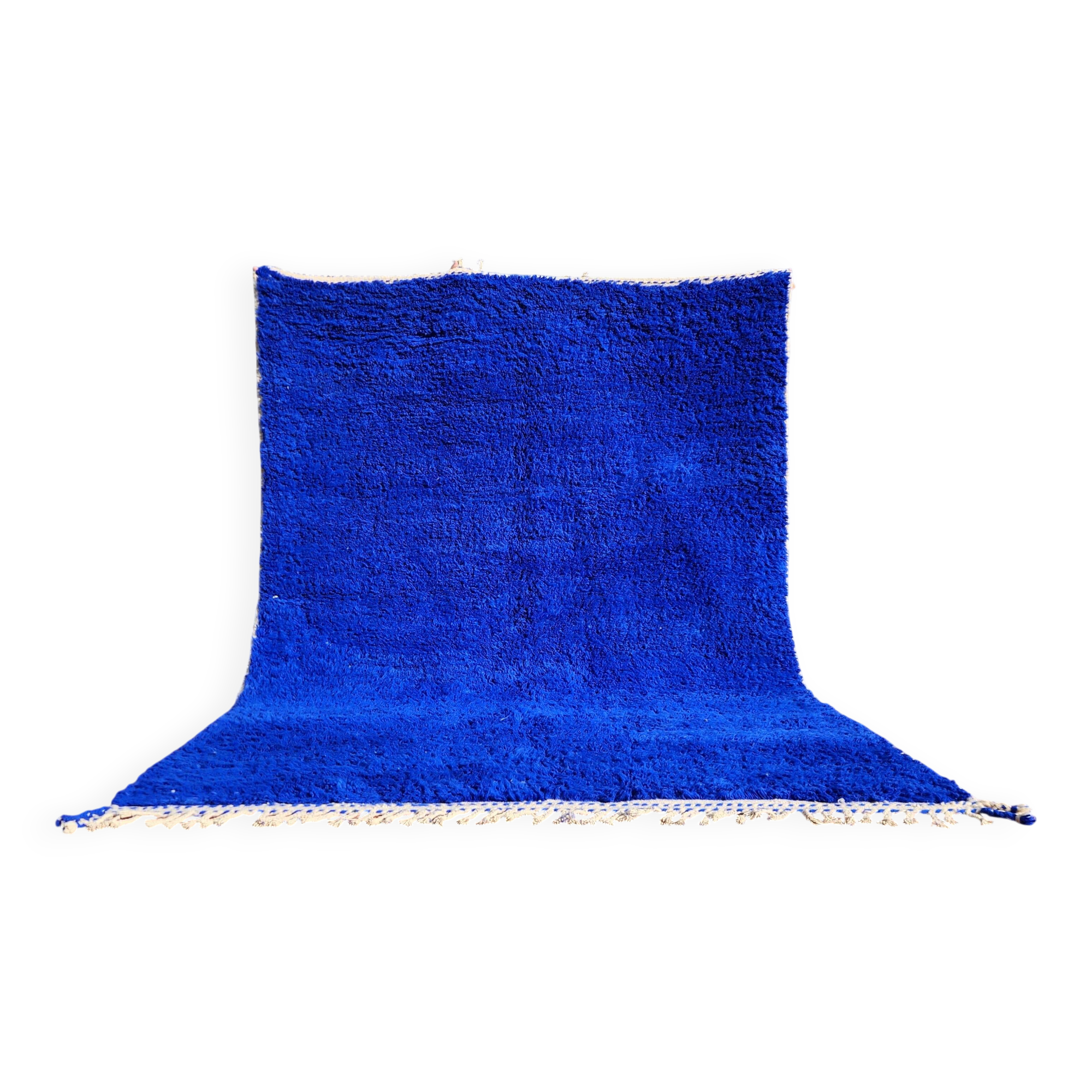 Large Beni Ouarain Berber rug in Majorelle blue, 300x200 cm – thick wool