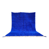 Large Beni Ouarain Berber rug in Majorelle blue, 300x200 cm – thick wool