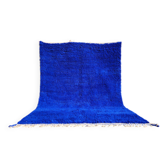 Large Beni Ouarain Berber rug in Majorelle blue, 300x200 cm – thick wool