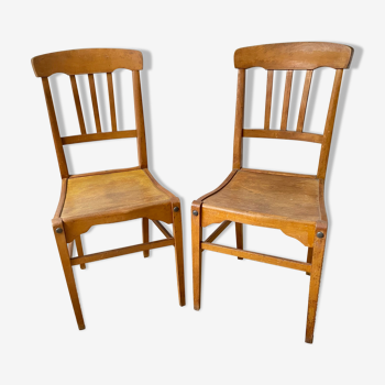 Pair of chair bistro Stella France vintage 50s