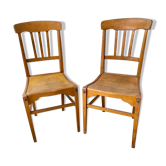 Paire de chaise bistrot Stella France vintage années 50