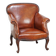 Fully restored antique sheepskin armchair