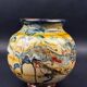Vase basque en céramique vernissée à décor marbré polychrome
