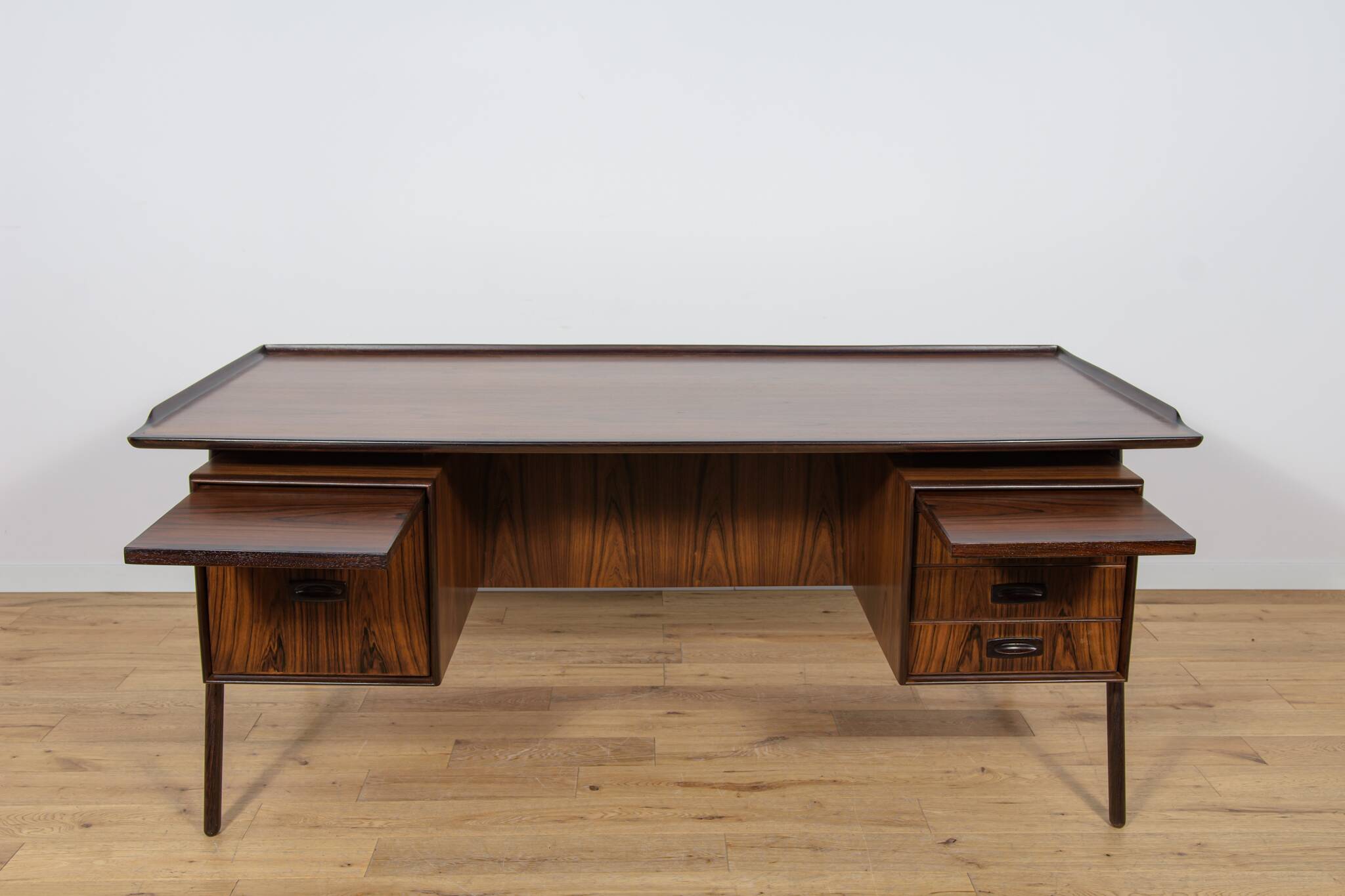 Large Mid-Century Freestanding Rosewood Desk, Denmark, 1960s