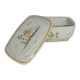 Antique butter dish in faience – Bird decoration – Late 19th / early 20th century