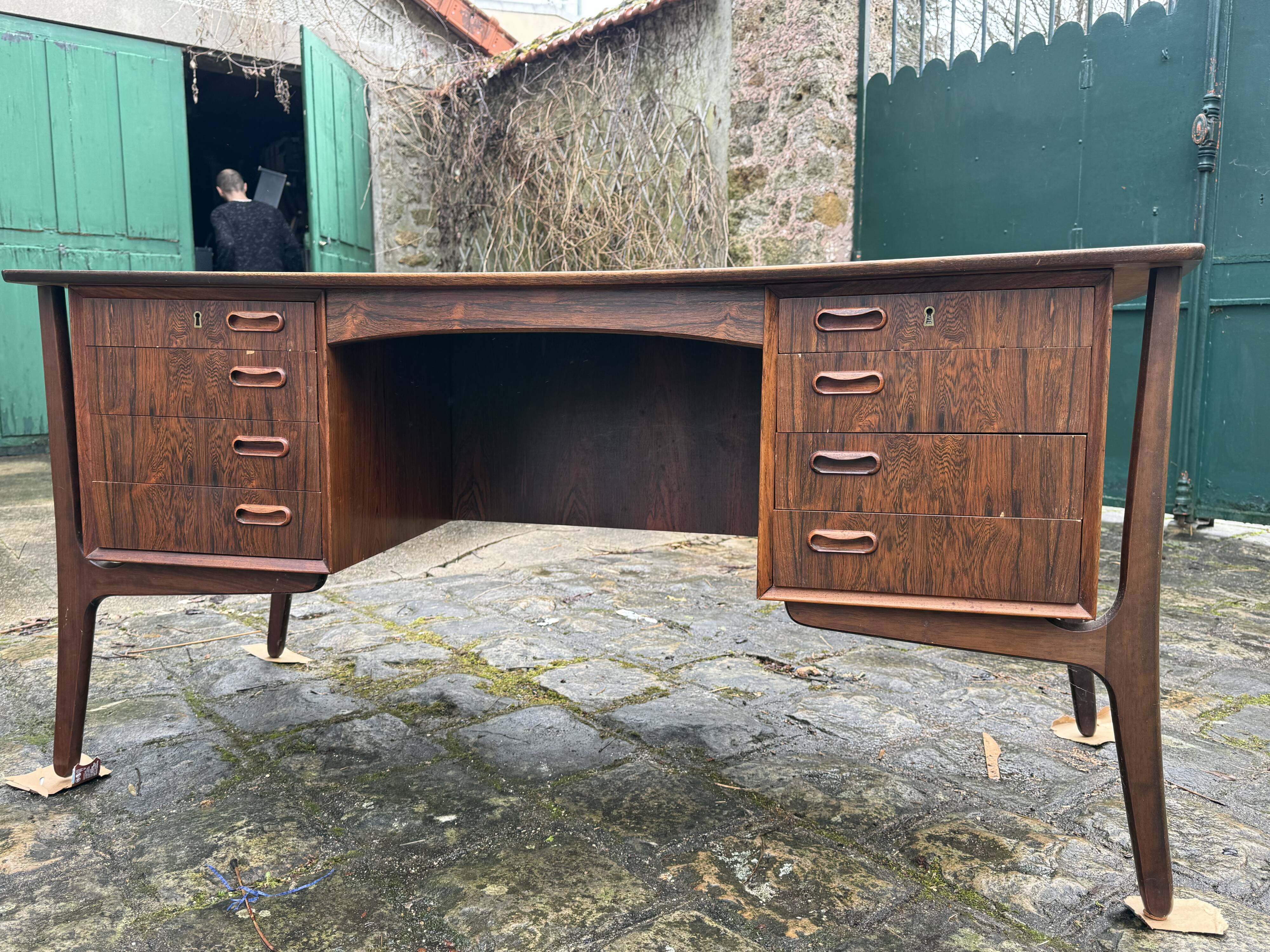 Bureau Mid-Century en Teck par Svend Age Madsen pour HP Hansen, Danemark,