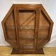 Art deco vintage brocante walnut hexagonal display cabinet - 1920-1930