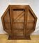 Art deco vintage brocante walnut hexagonal display cabinet - 1920-1930