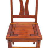 Set of 4 chairs in solid mahogany, vintage Art Nouveau, 1900