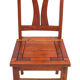 Set of 4 chairs in solid mahogany, vintage Art Nouveau, 1900