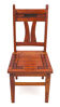 Set of 4 chairs in solid mahogany, vintage Art Nouveau, 1900