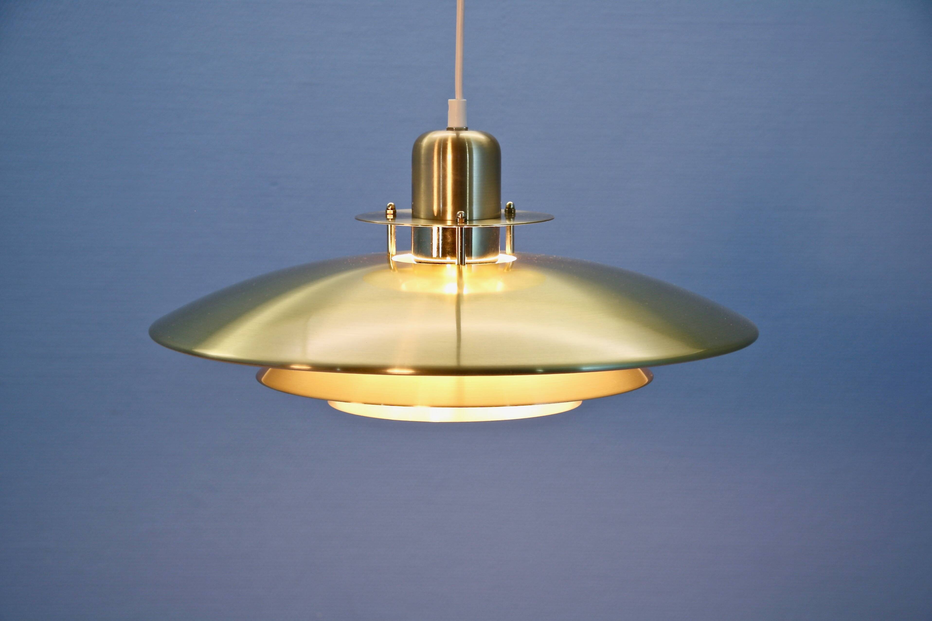 Danish hanging lamp in brass, 1980s