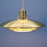 Lampe à suspension danoise en laiton, années 1980