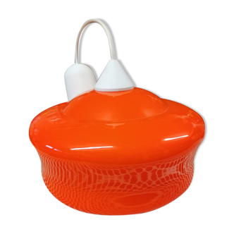 Orange opaline luminaire 70's