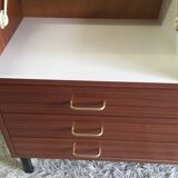Commode coiffeuse style moderniste années 70