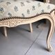 Paire de fauteuil laqué de style Louis XV