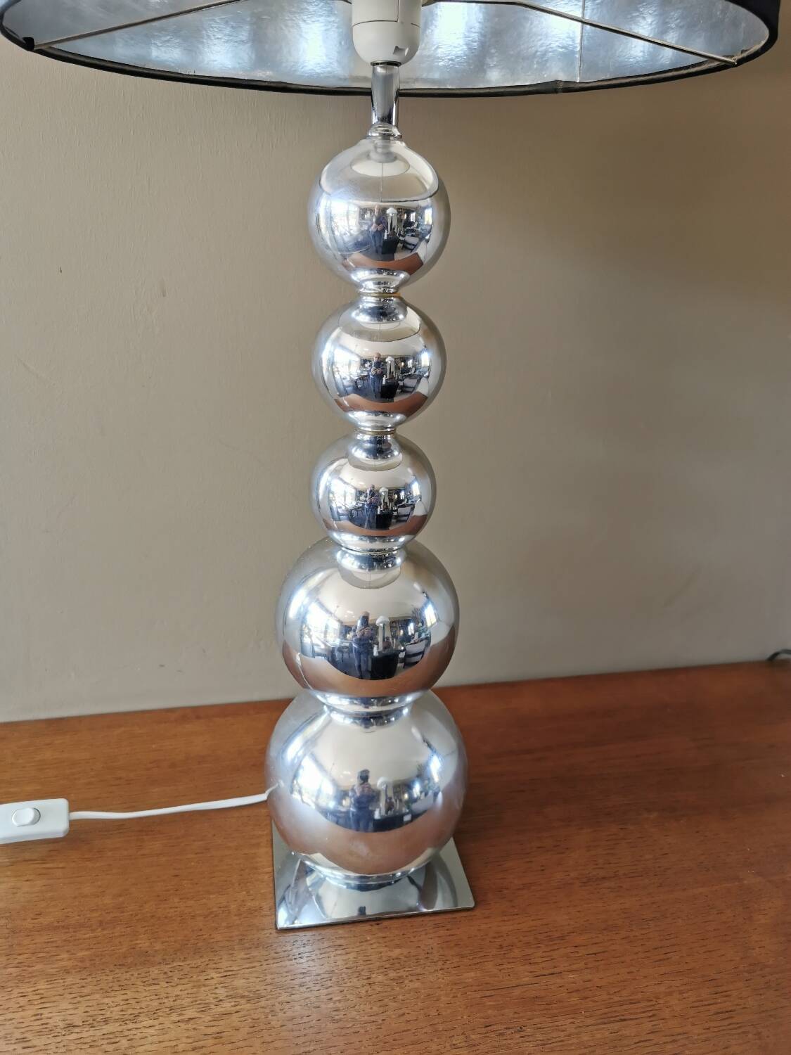 Vintage metal ball lamp from the 80s