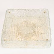 Square glass ice Murano ceiling light, Kaiser, Germany, 1970s