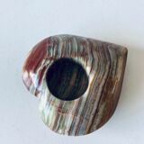 Heart candle holder in onyx