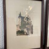 Two small framed prints representing Nantes