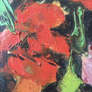 Old oil painting flowers