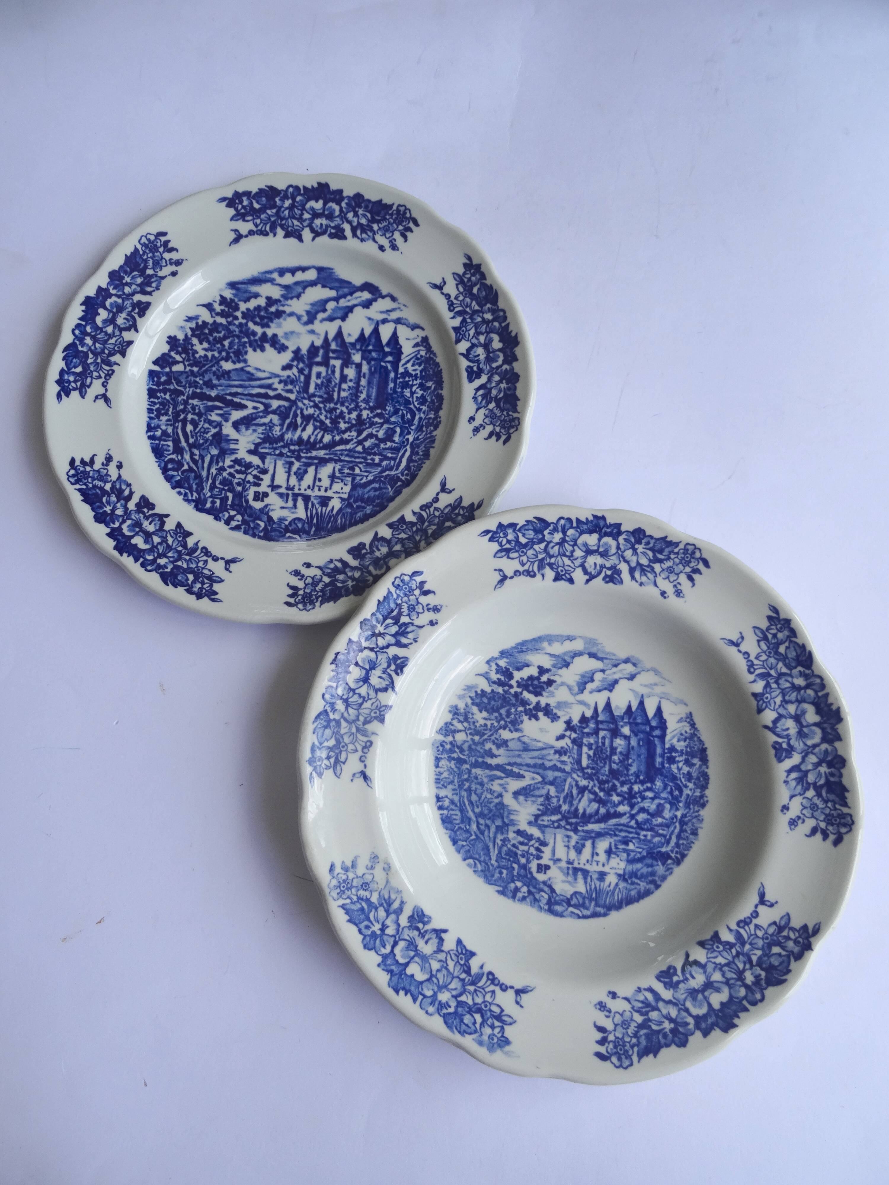 2 BP porcelain advertising plates