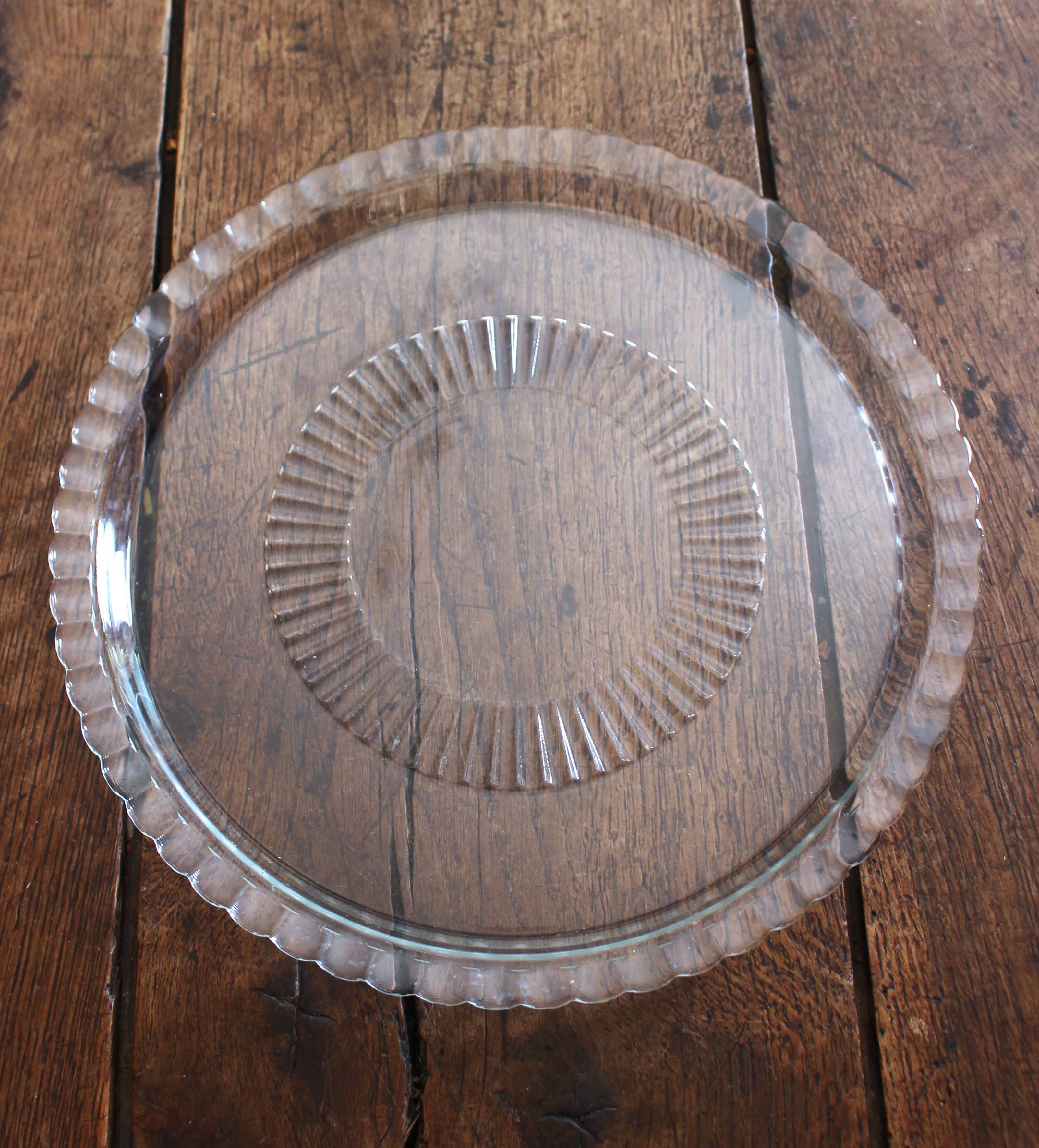 Large glass bell jar and its vintage cheese dessert plate.