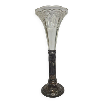 Art Nouveau French flute vase, 1900s