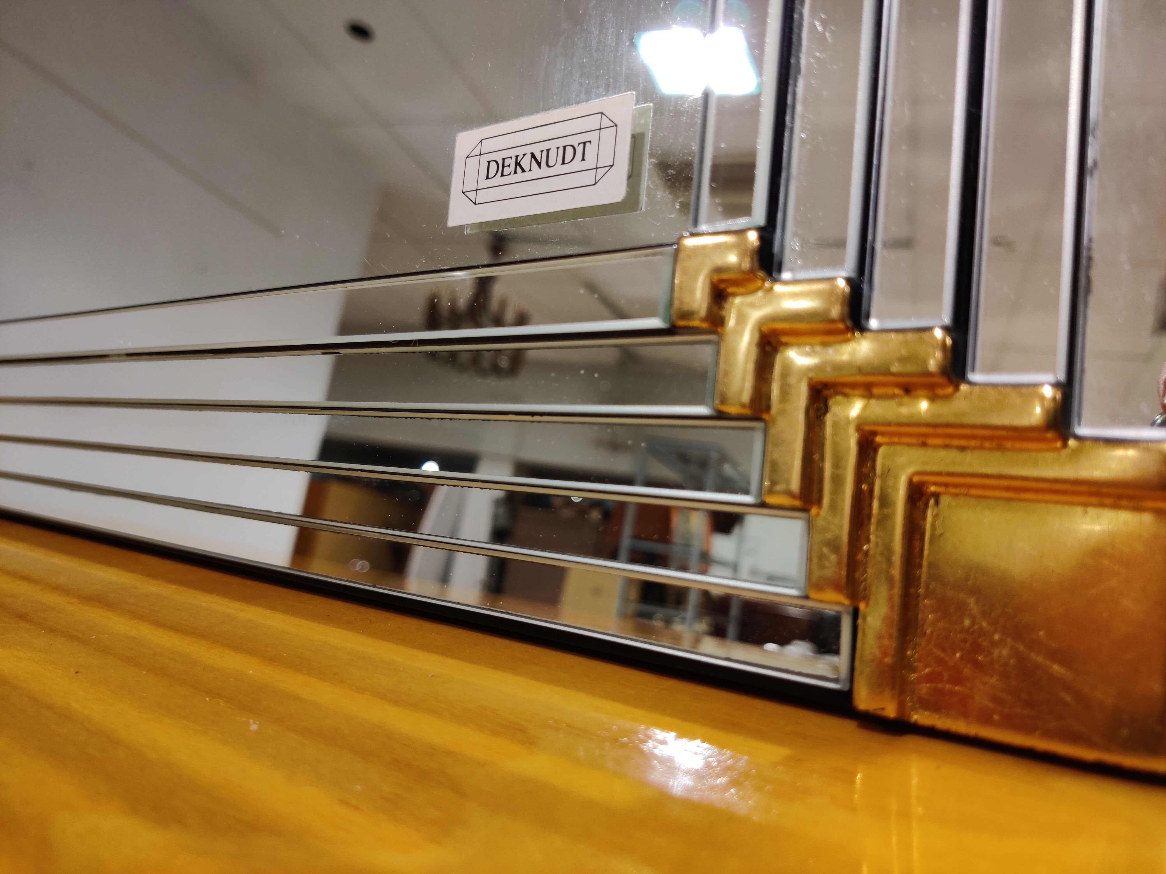 Vintage mirror by Deknudt 1970s 60x99cm