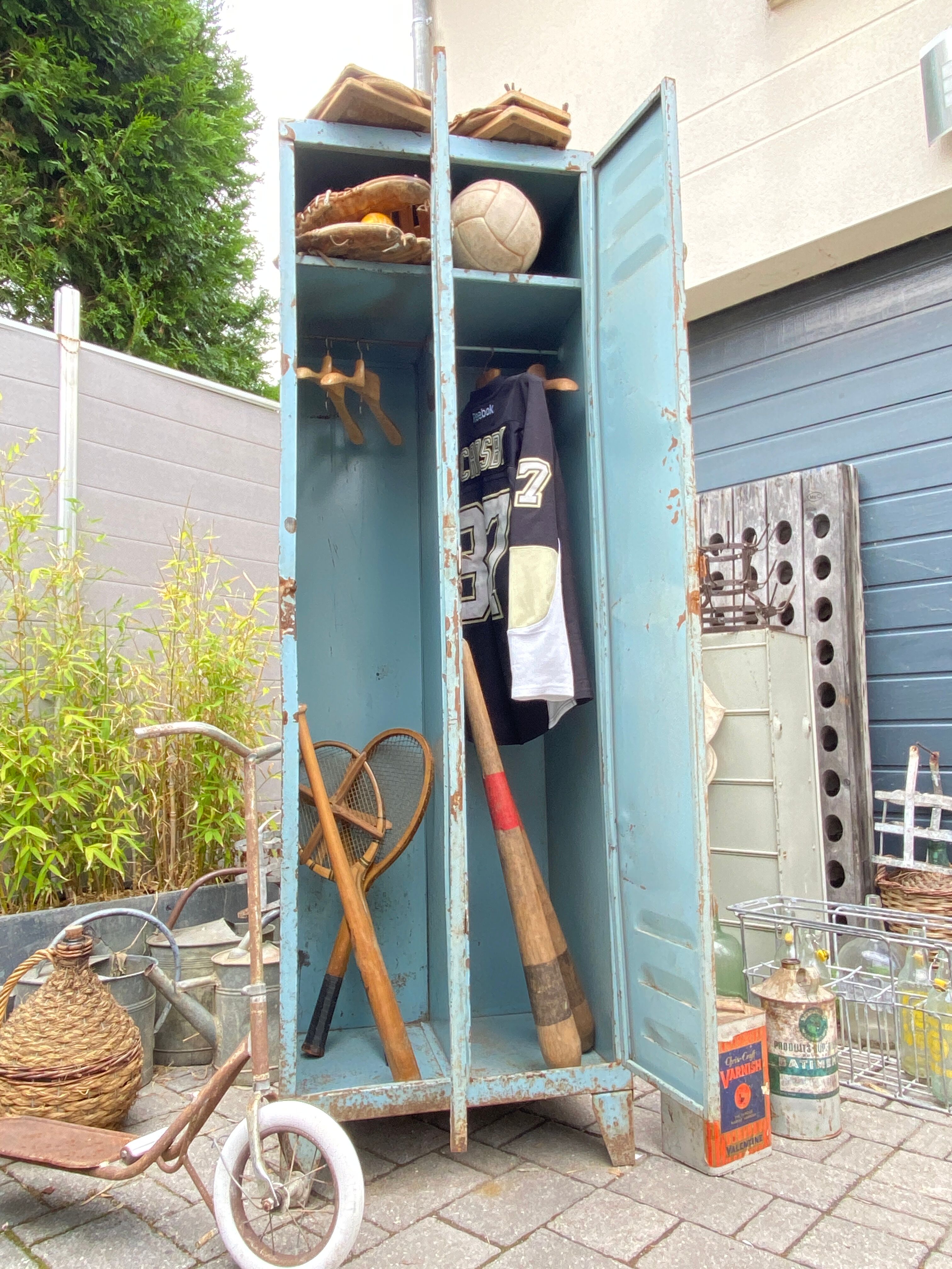 Vintage metal industrial wardrobe