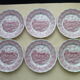 Set of 6 dessert plates in Porcelain N.Fontebasso Swiss Landscape