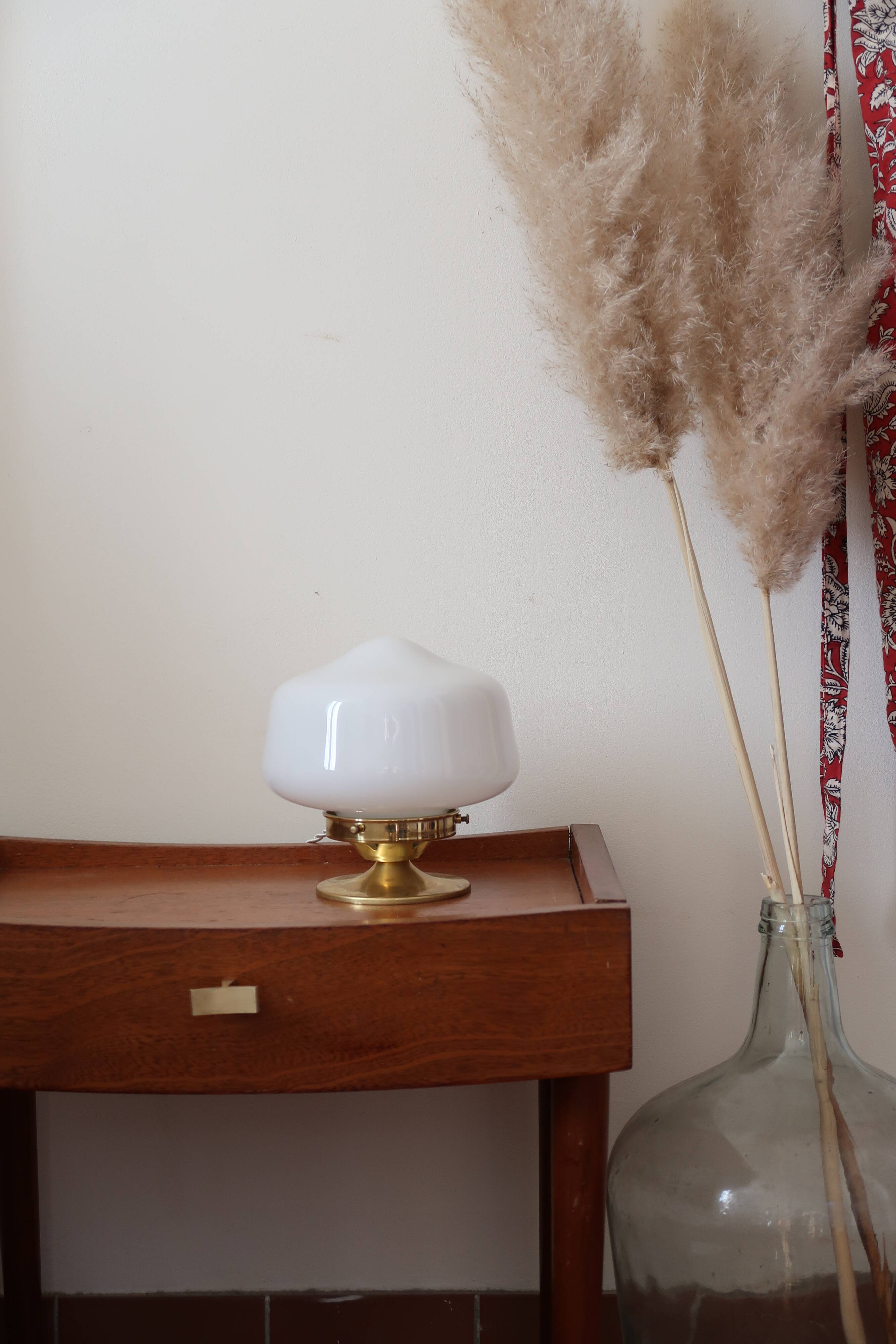 Opal globe installation lamp