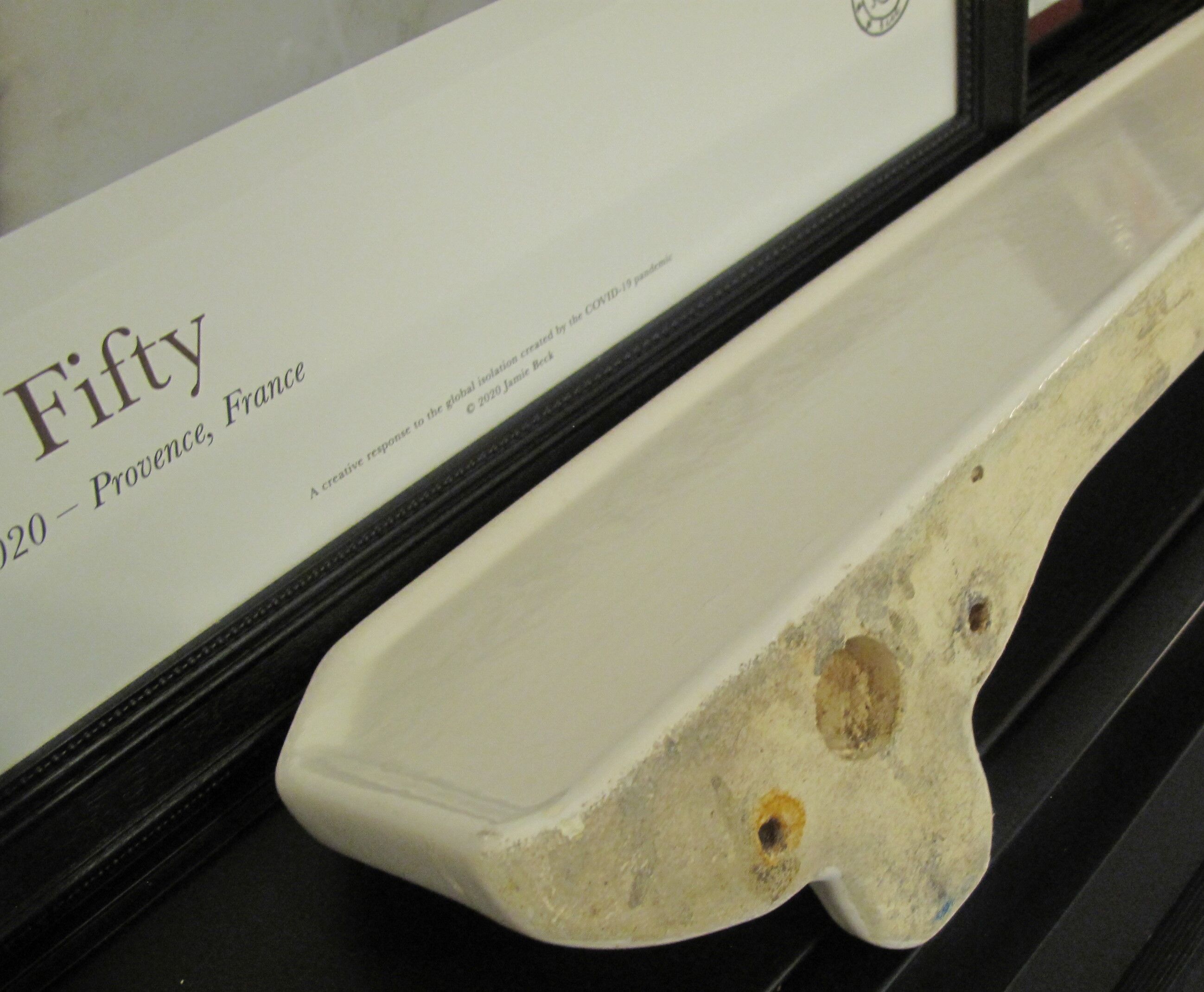 Art deco porcelain shelf 30s bathroom