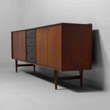 Minimalist sideboard in warm teak by Van Pelt, Belgium 1960s