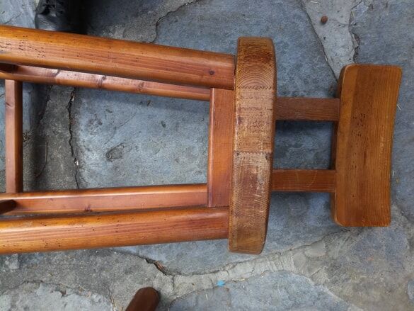 Pair of bar stools, mountain style