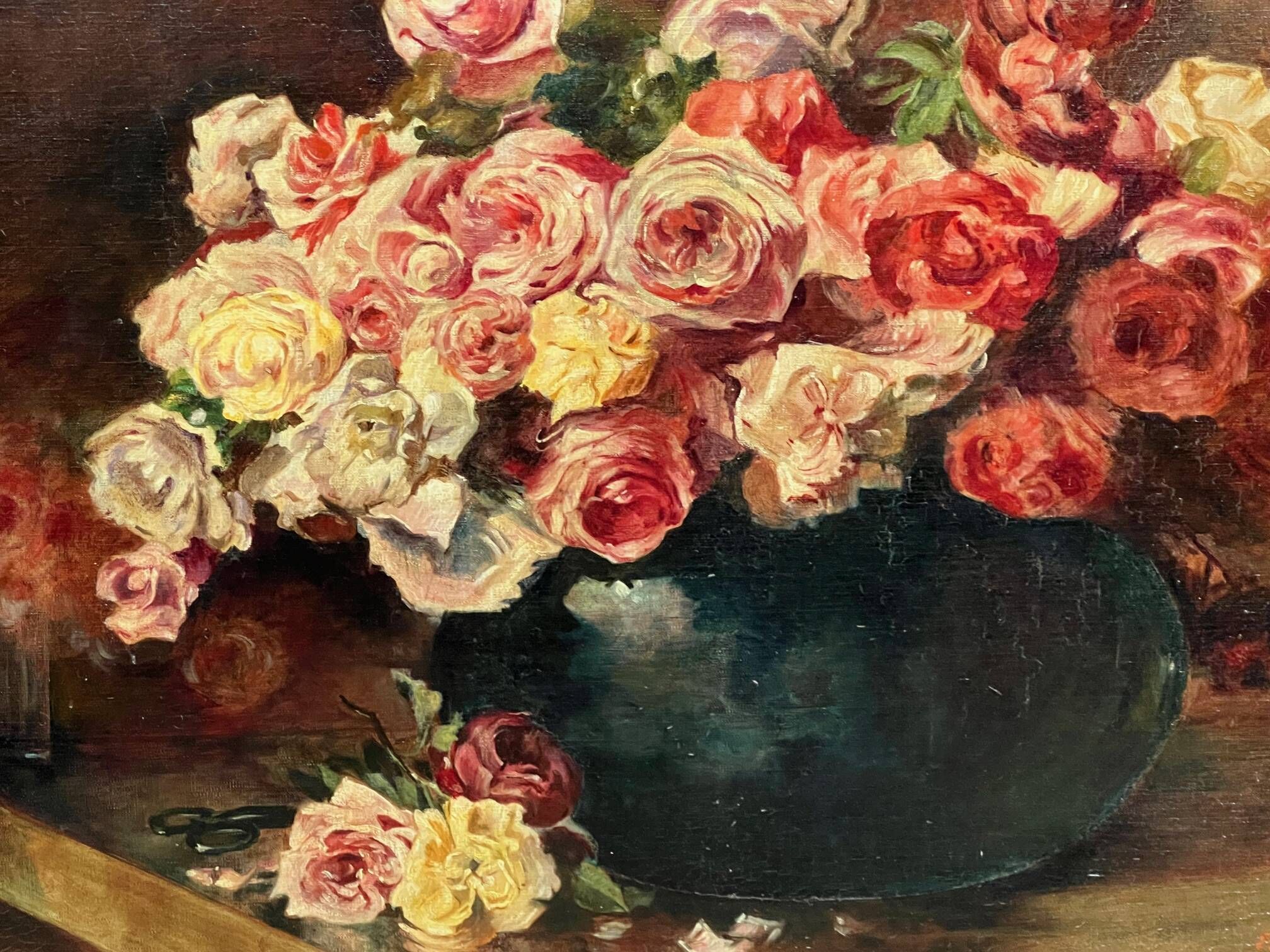 Frédéric de Smet (1876–1948), "Nature morte avec des roses."