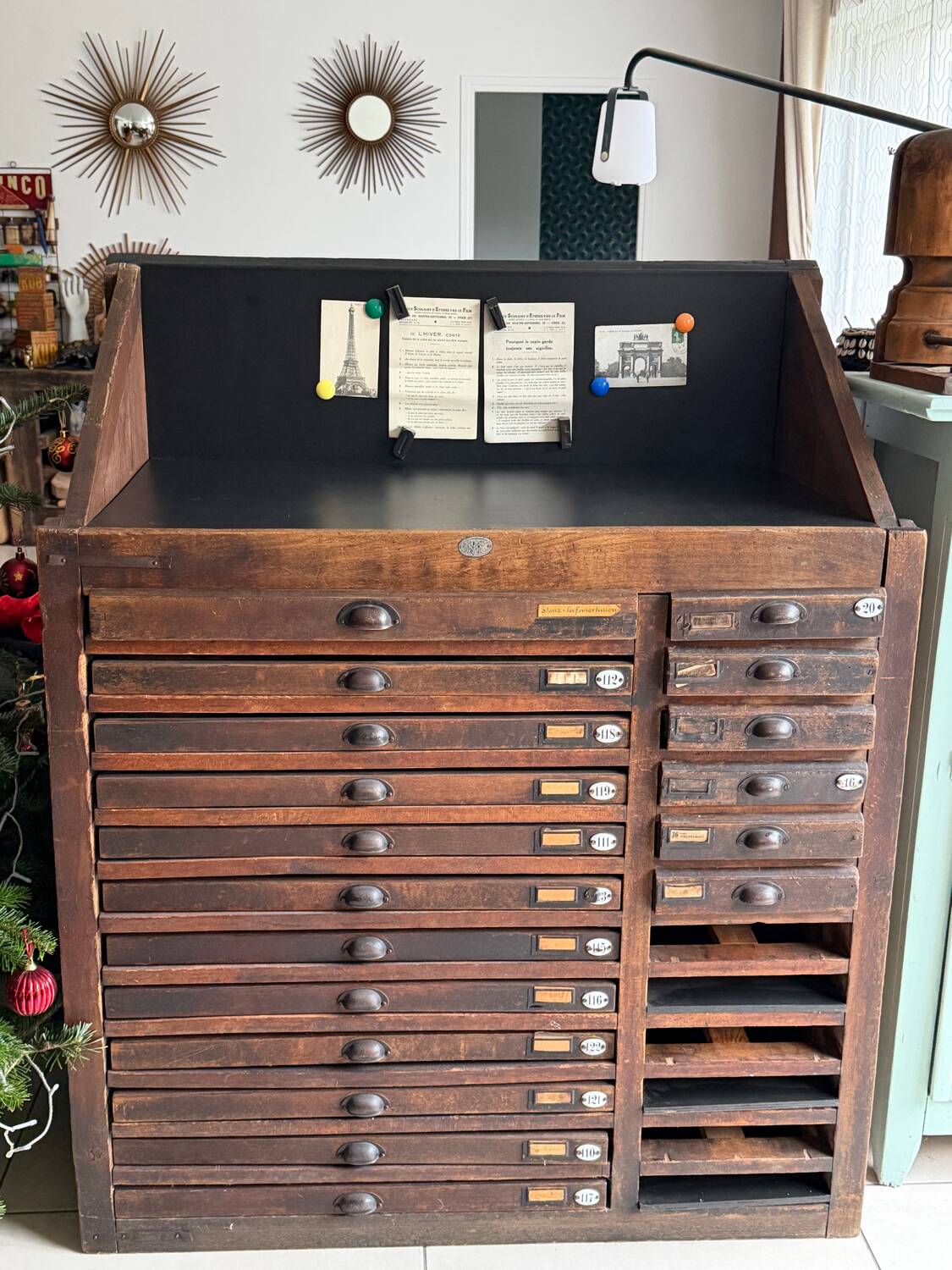 Old workshop drawer unit