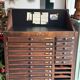 Old workshop drawer unit