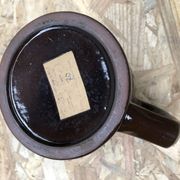 Serie 5 tasses chopes miedzygorze céramique marron vintage