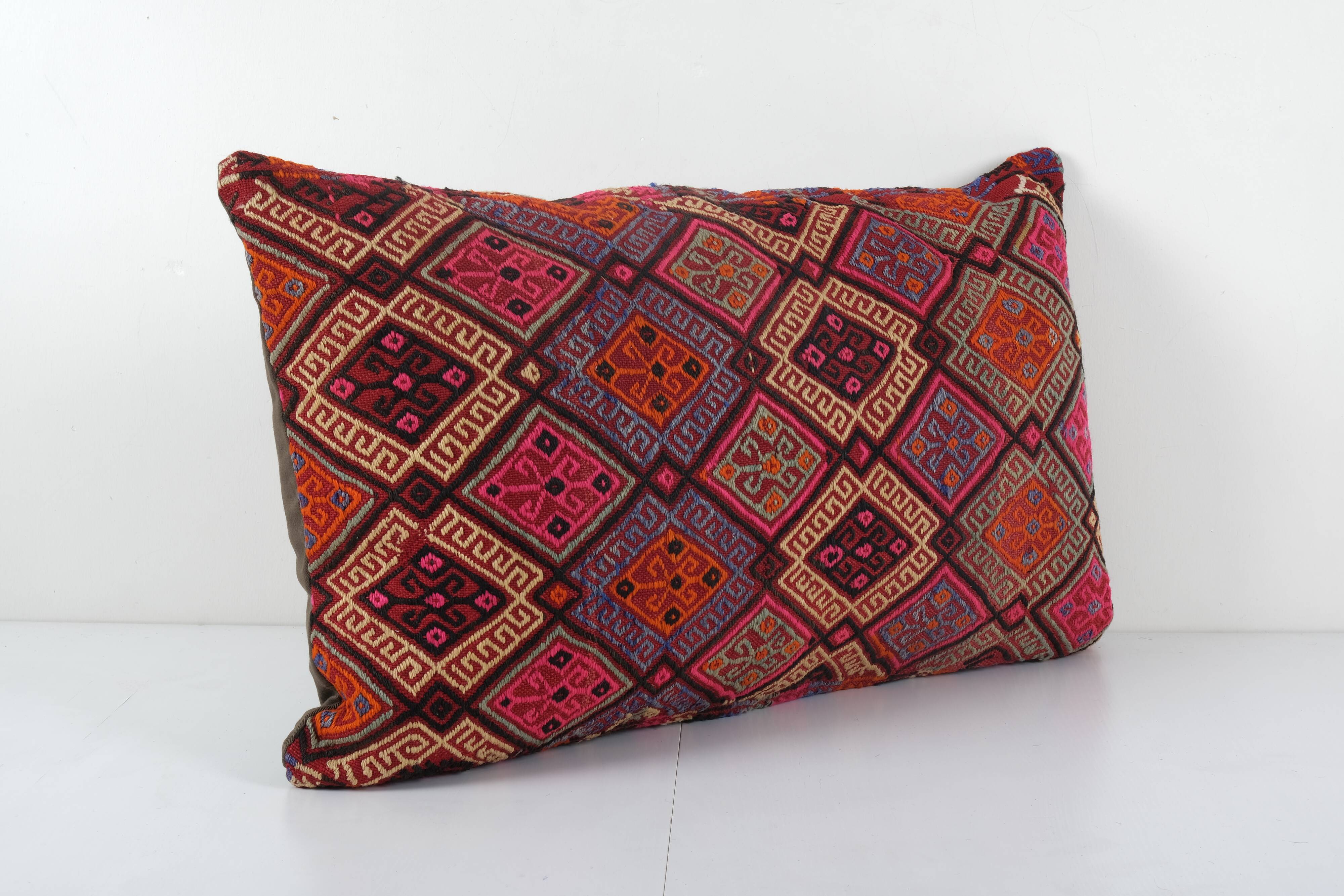 Kilim bedding pillow cases made from a anatolian handwoven textile turkish organic colorful wool pil