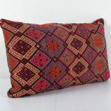 Kilim bedding pillow cases made from a anatolian handwoven textile turkish organic colorful wool pil